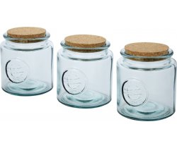 3-częściowy zestaw słoików o pojemności 800 ml ze szkła z recyklingu Aire 113155
